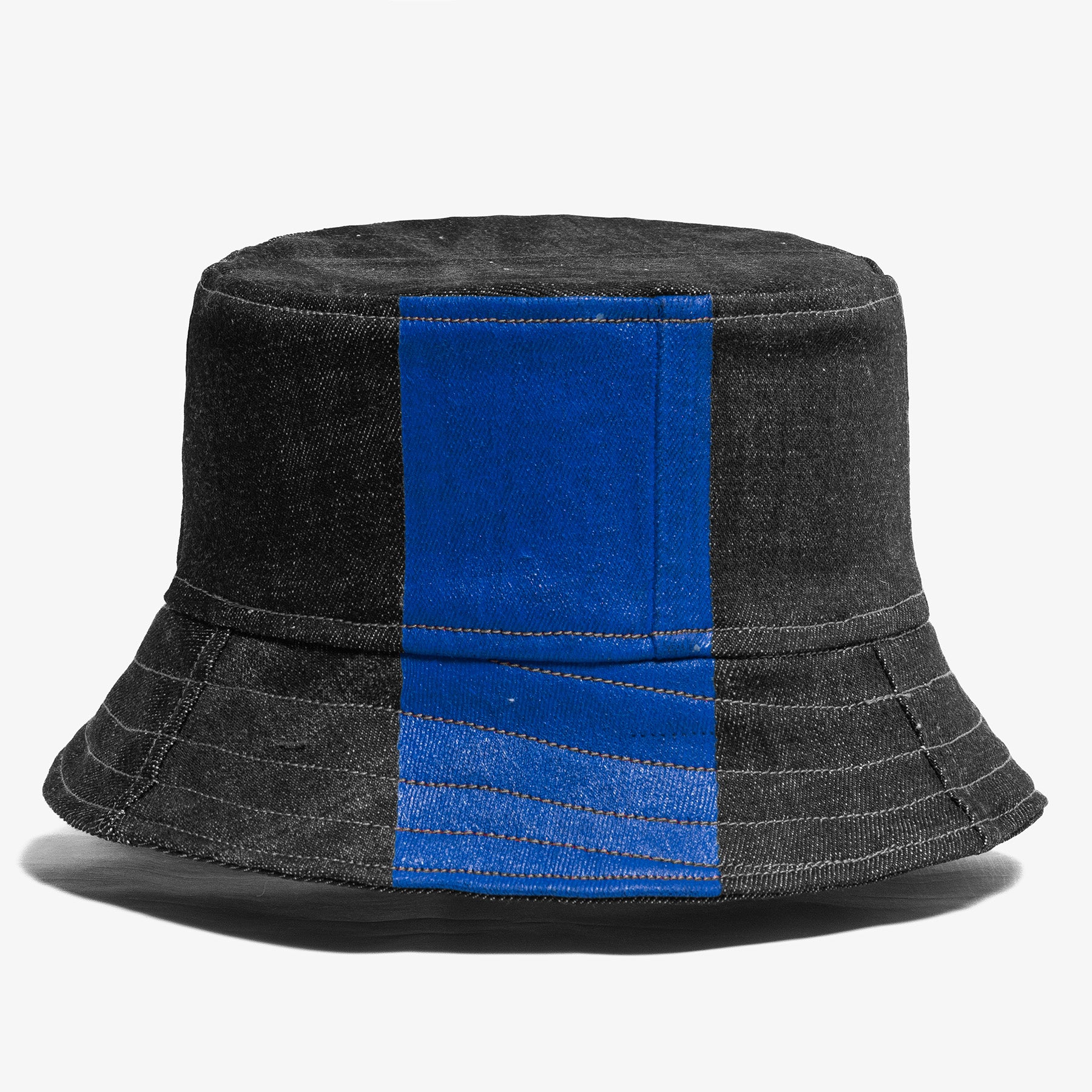 Mursaki Denim Bucket Hat - The Mursaki Stripe (Bane/Raw Black)