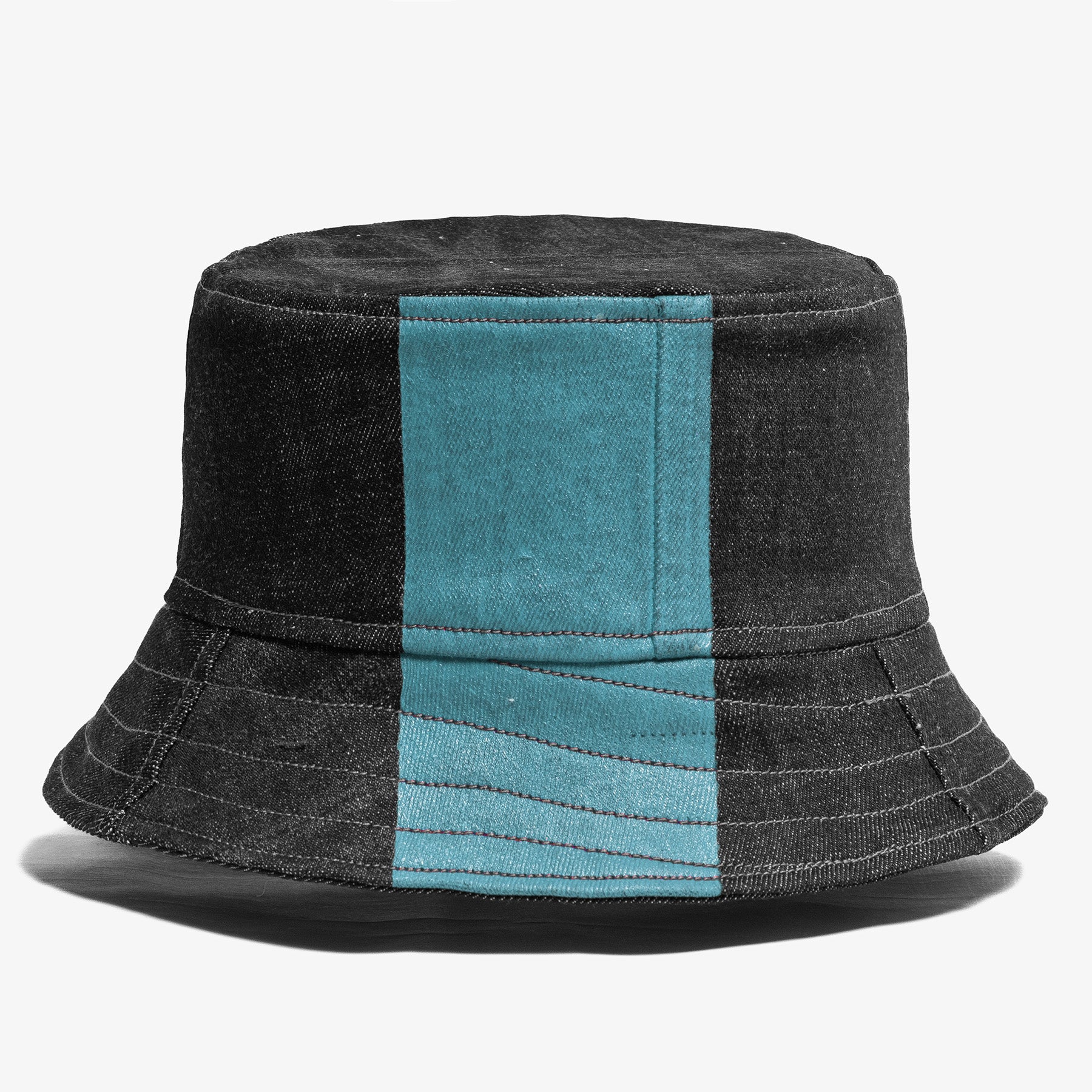 Mursaki Denim Bucket Hat - The Mursaki Stripe (Bane/Raw Black)