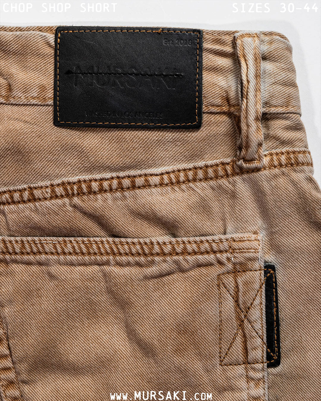 Mursaki Denim Chop Shop Short (Tobacco) 345-080