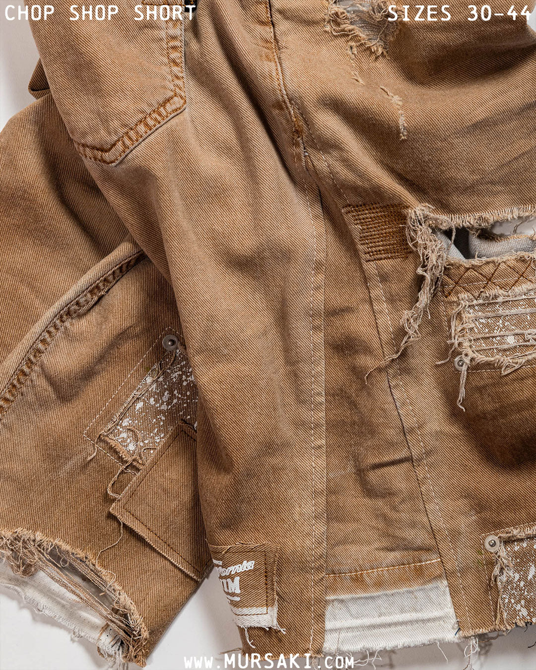 Mursaki Denim Chop Shop Short (Tobacco) 345-080