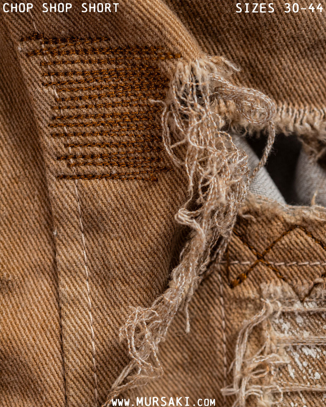 Mursaki Denim Chop Shop Short (Tobacco) 345-080