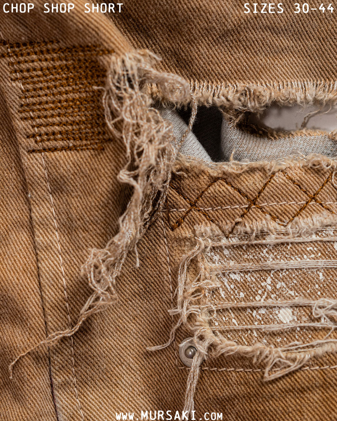 Mursaki Denim Chop Shop Short (Tobacco) 345-080