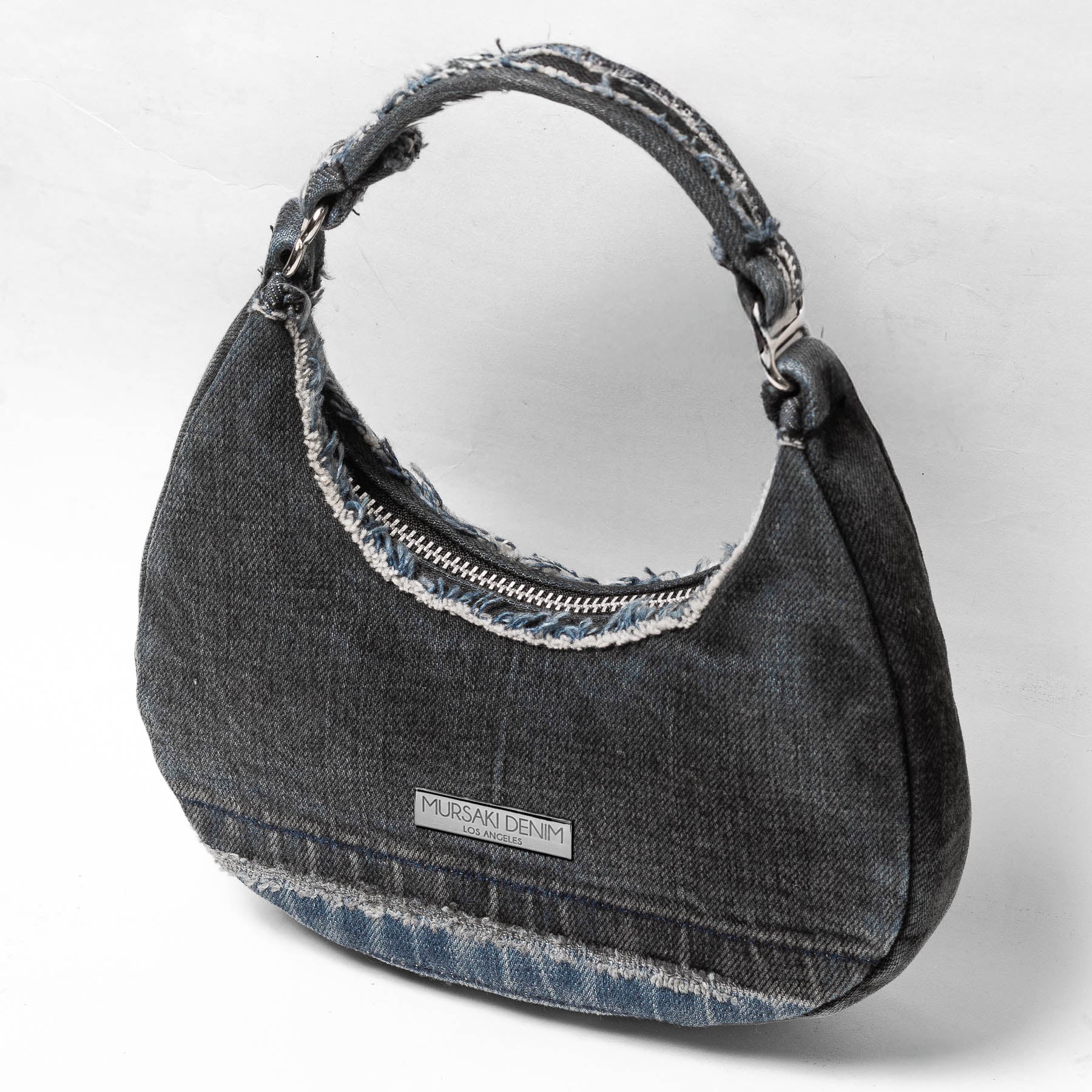 Mursaki Denim Paloma Handbag - Black Overdye