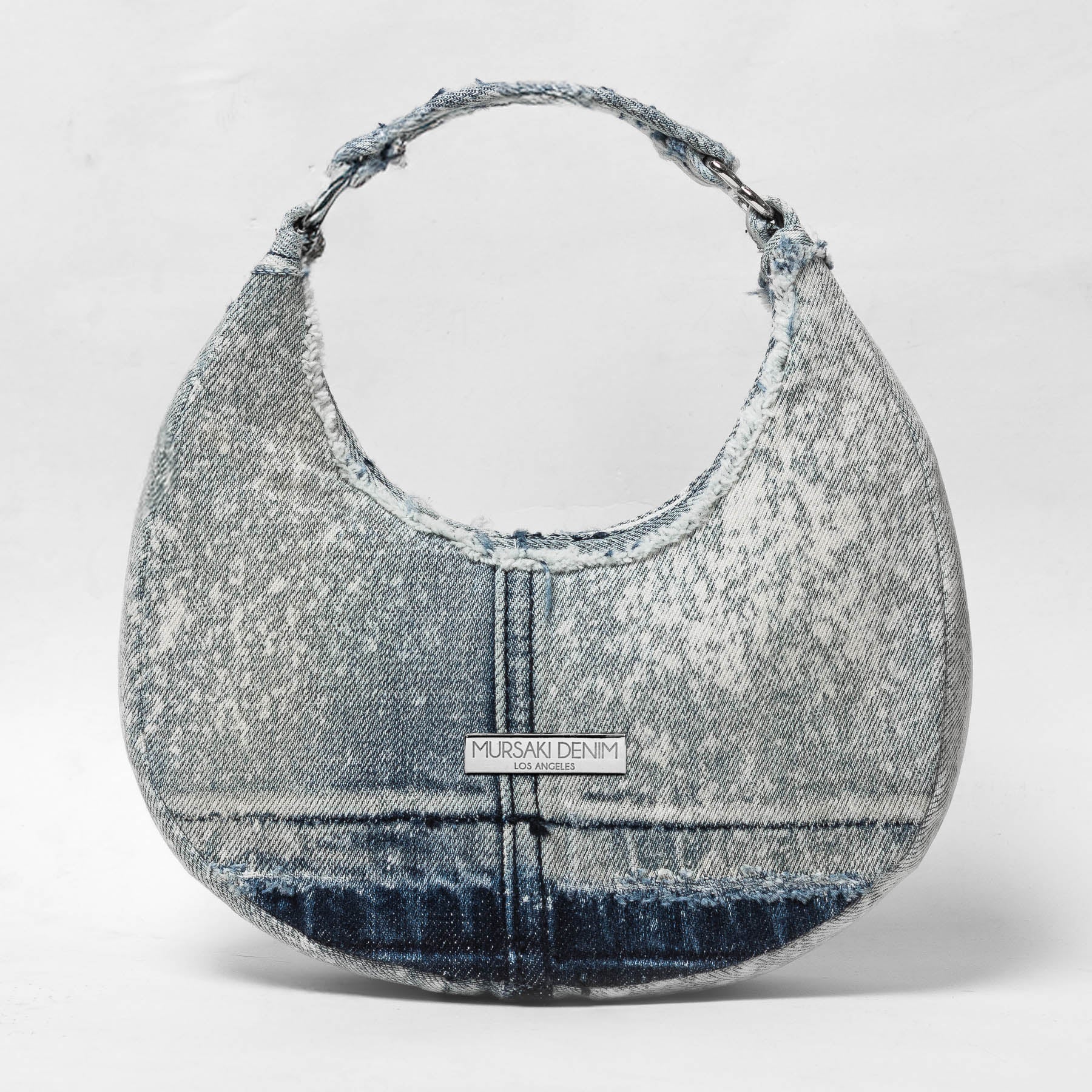 Mursaki Denim Paloma Handbag - Pebble Blue