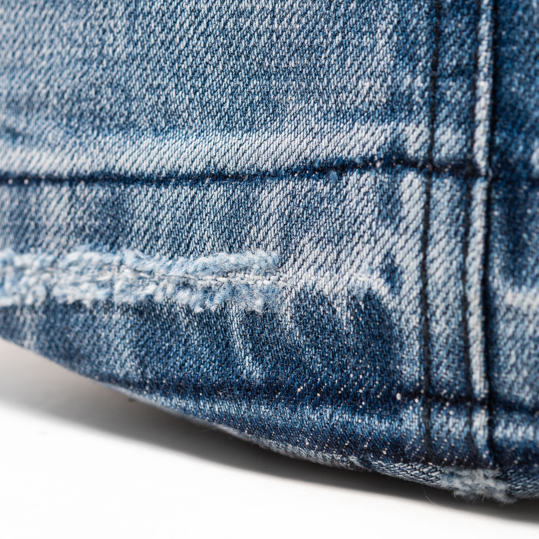 Mursaki Denim Paloma Handbag - Distressed Blue Denim
