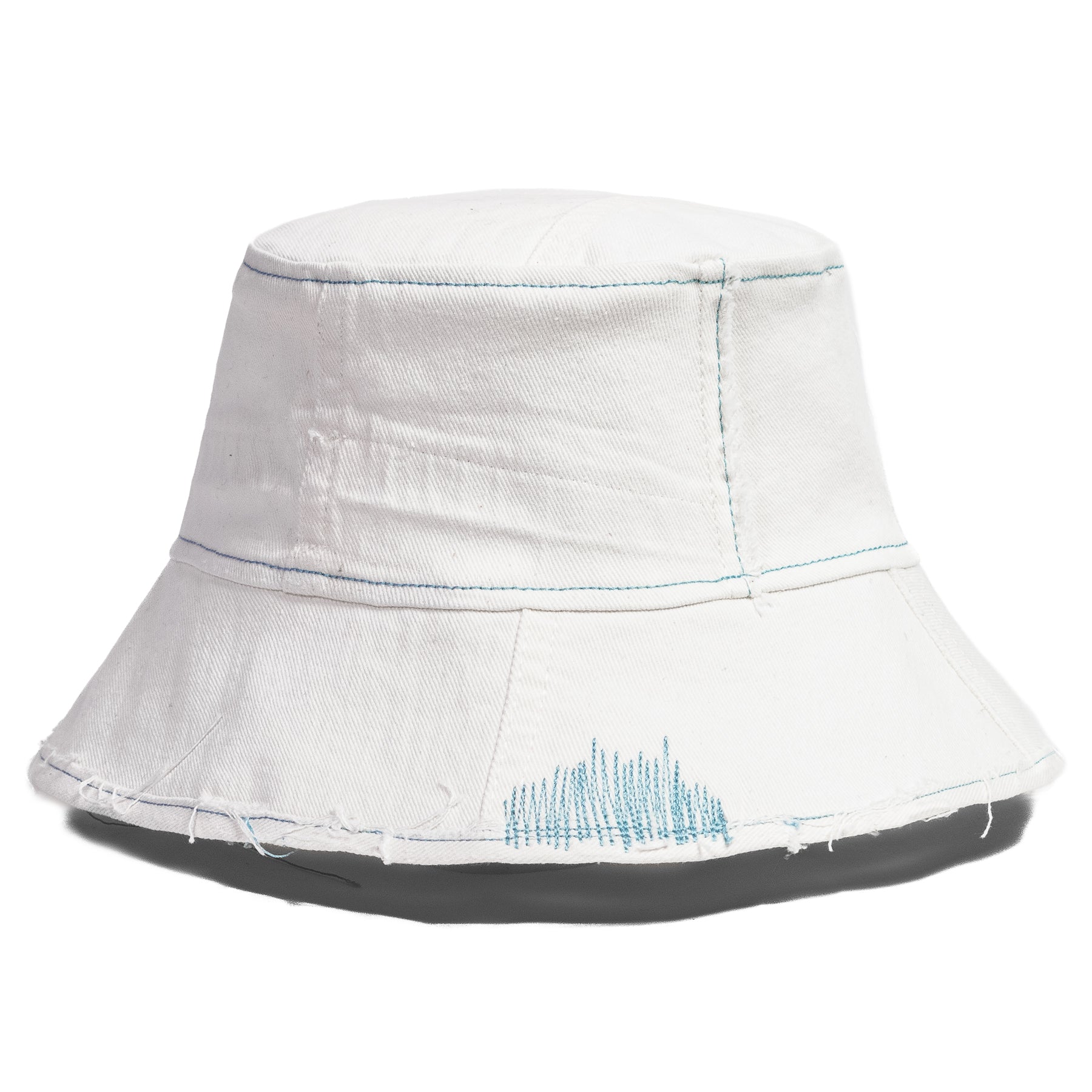 Mursaki Denim Chop Shop Bucket Hat - White/Snake