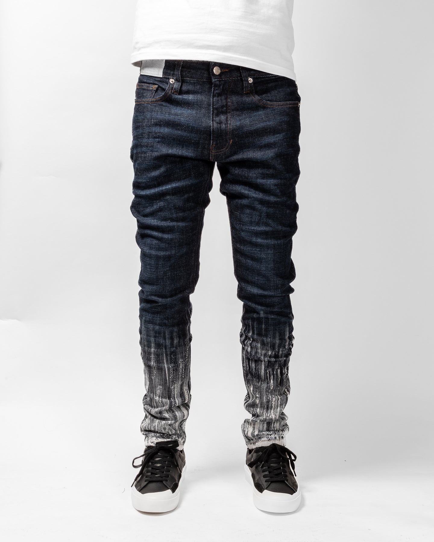 Mursaki Denim Strié Gradient Jean 340-108DB (Rinse Indigo/White)