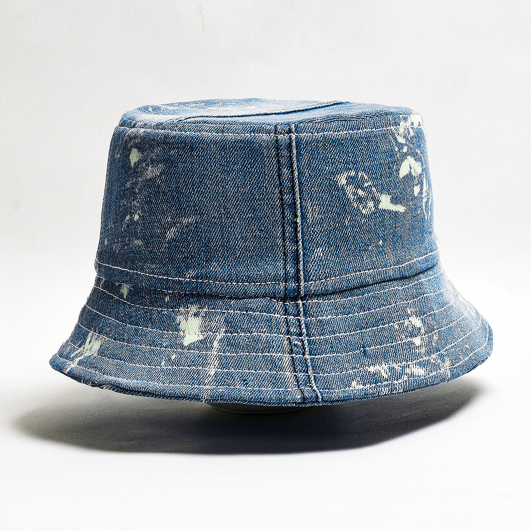 Mursaki Denim Bucket Hat - Bleached Denim - Mursaki