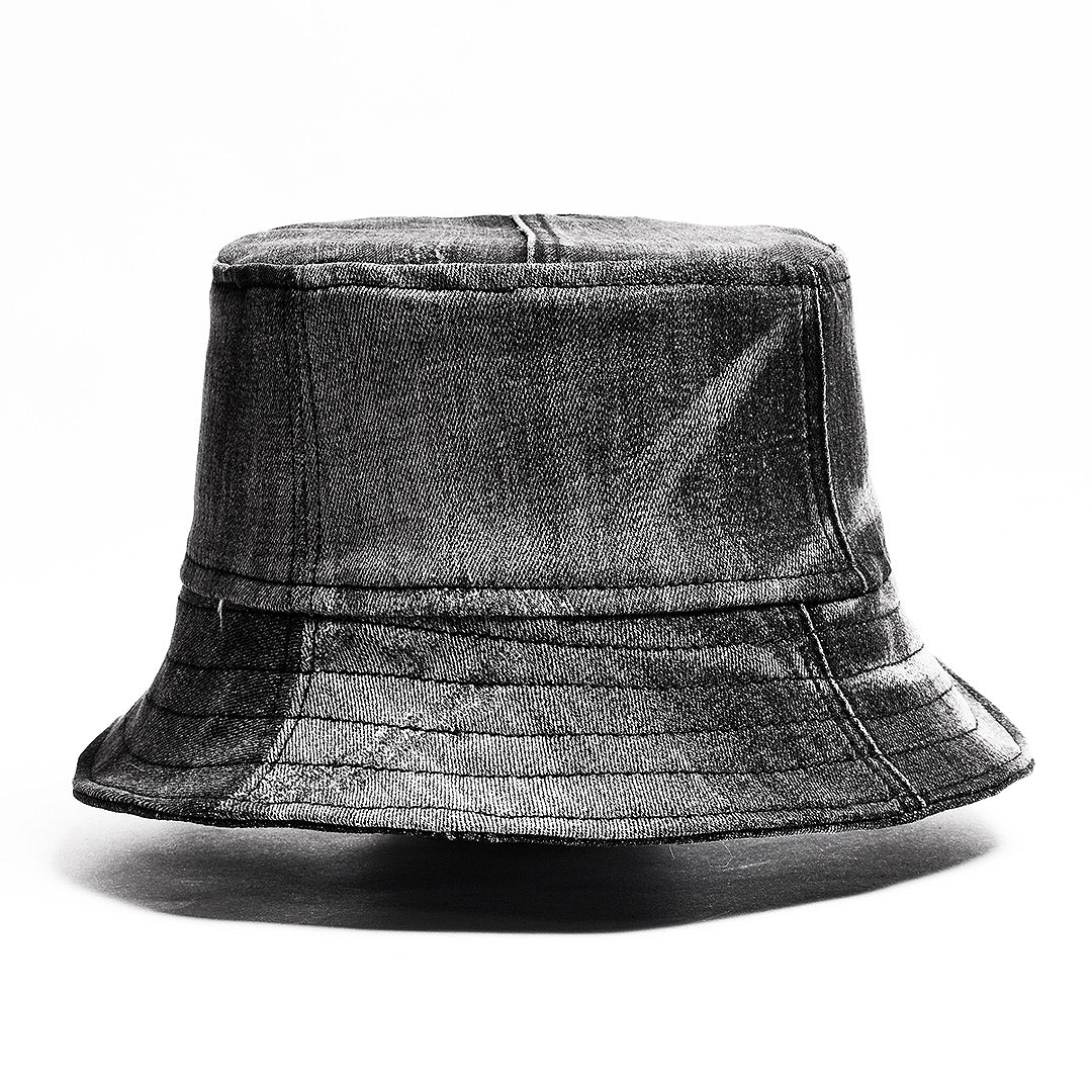 Mursaki Denim Bucket Hat - Washed Black - Mursaki